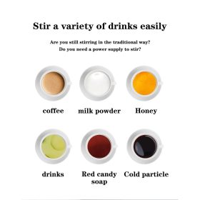 Automatic Stirring Coffee Cup Insulation Cup Self Auto Mix Mug Warmer Bottle - White - Image 5