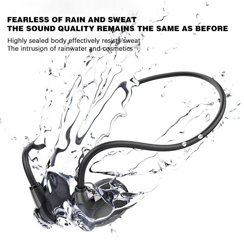 Air Conduction Headphone Wireless Bluetooth Earphones Bone Conduction Sports IPX8 Waterproof Headset Ear Hook - Black - Image 7