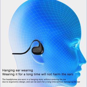 Air Conduction Headphone Wireless Bluetooth Earphones Bone Conduction Sports IPX8 Waterproof Headset Ear Hook - Black - Image 9