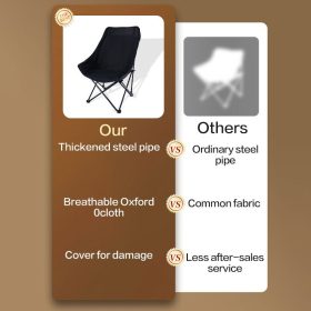 Outdoor folding Bot portable camping art sketch fishing folding chair easy to store cotton - Khaki (Upgraded) - Image 9