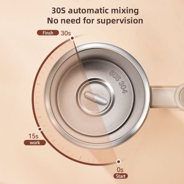 400ML Automatic Stainless Steel Stirring Mug Coffee Cup Magnetic Charging tumbler - Pink