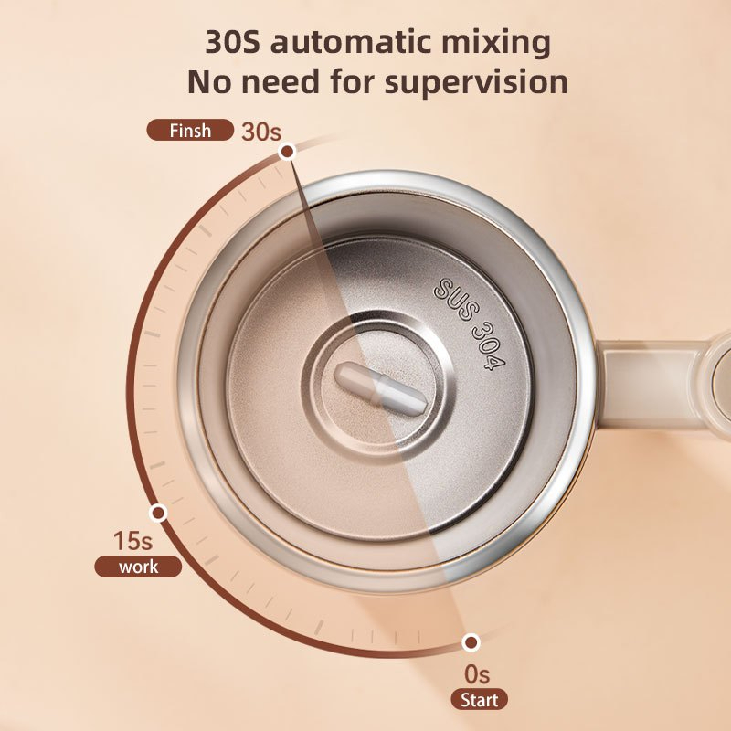 400ML Automatic Stainless Steel Stirring Mug Coffee Cup Magnetic Charging tumbler - Pink - Image 5