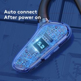 Sport Edition Wireless Bluetooth Headset Headphone Earphone Air Bone Conduction Running M-D8 Sweatproof On In Ear - Blue - Image 7