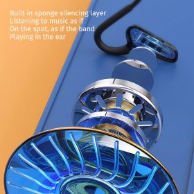 Sport Edition Wireless Bluetooth Headset Headphone Earphone Air Bone Conduction Running M-D8 Sweatproof On In Ear - Blue - Image 8