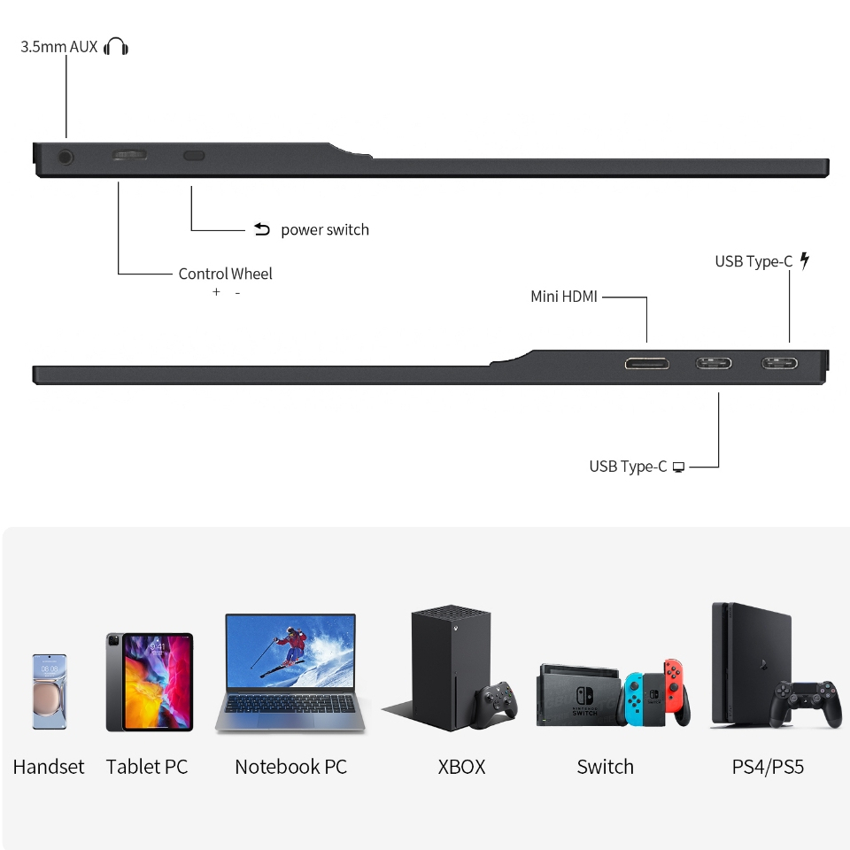 MAINGEAR 14" HD1920x1080P 60Hz + Touch Screen portable extension screen - Image 10