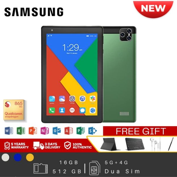 2024 5G Tablet Samsung Galaxy Tab P20 9" Tablet 16GB+512GB Learning Tablet for Online Classroom HD Tablet Android