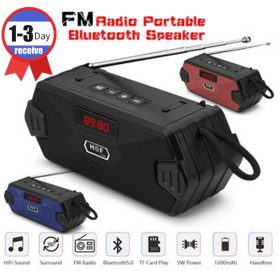 Mini Bluetooth Wireless Speaker Portable Radio 5.0 Bass Column Outdoor USB Speakers MP3 Subwoofer Loudspeaker - Black - Image 2