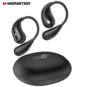 Monster Open Ear AC210 Wireless Earphone Bluetooth 5.4 TWS Sports Earphone Waterproof In-Ear HiFi Stereo Noise Canceling Earbuds - Black - Image 1