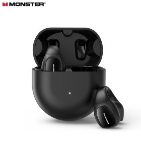 Monster Open Ear 200 Ear Clip Earphone Blutooth Earphone Bone Conduction Headphone Wireless Earphone Sports Headset IPX7 - Black