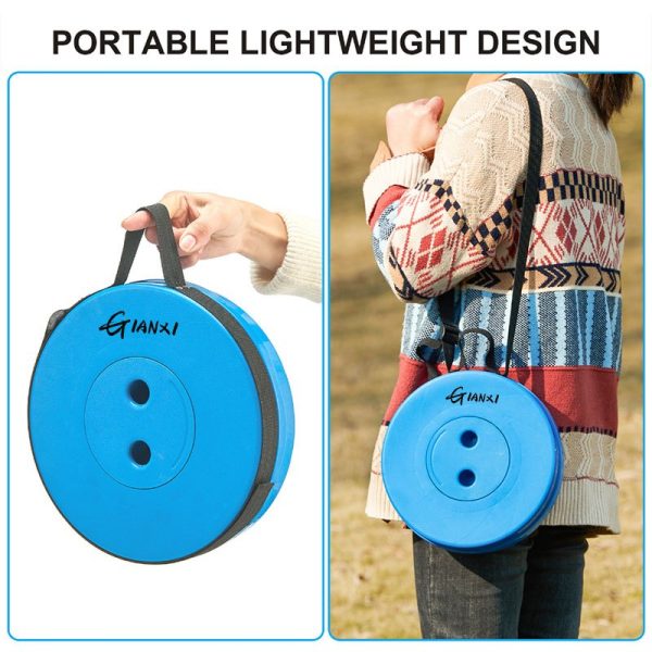 Outdoor Folding Retractable Stool Travel Dining Fishing Portable gaming foldable chair - Rainbow (Upgraded)