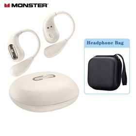 Monster Open Ear AC210 Wireless Earphone Bluetooth 5.4 TWS Sports Earphone Waterproof In-Ear HiFi Stereo Noise Canceling Earbuds - White - Image 11