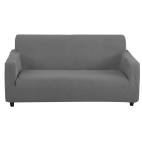 Elastic Jacquard Sofa Cover 1/2/3/4 Seater Sofa Cover L-shaped Full-wrap Sofa Cover - Grey