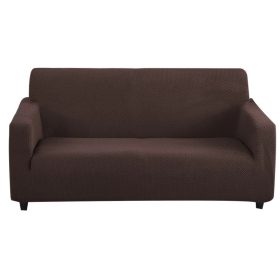 Elastic Jacquard Sofa Cover 1/2/3/4 Seater Sofa Cover L-shaped Full-wrap Sofa Cover - Light Brown