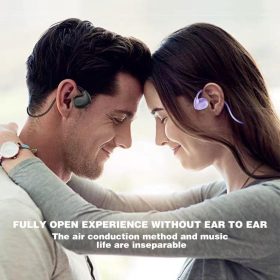 Air Conduction Headphone Wireless Bluetooth Earphones Bone Conduction Sports IPX8 Waterproof Headset Ear Hook - Black - Image 3