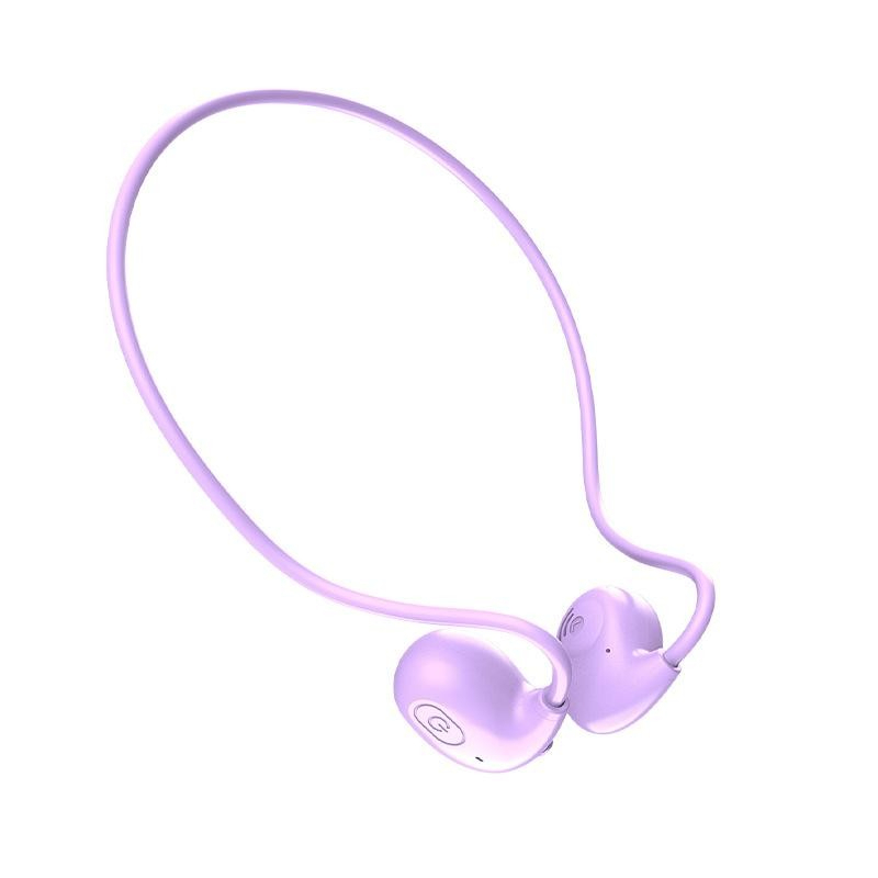 Air Conduction Headphone Wireless Bluetooth Earphones Bone Conduction Sports IPX8 Waterproof Headset Ear Hook - Purple - Image 1