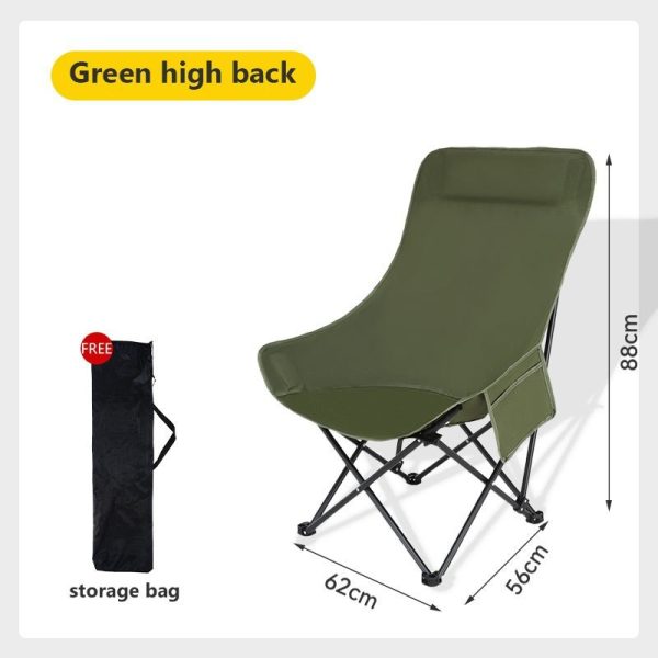 Outdoor folding Bot portable camping art sketch fishing folding chair easy to store cotton - Green (Upgraded)
