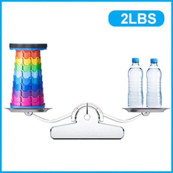 Outdoor Folding Retractable Stool Travel Dining Fishing Portable gaming foldable chair - Rainbow (Upgraded)