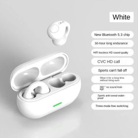 TWS Original T75 Bone Conduction Wireless Bluetooth 5.3 Headphones Sports Earphones HiFi Sound Quality Waterproof Headset - White