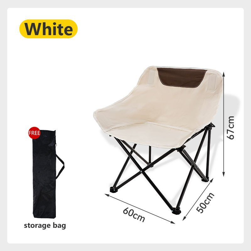 Outdoor folding Bot portable camping art sketch fishing folding chair easy to store cotton - White - Image 1