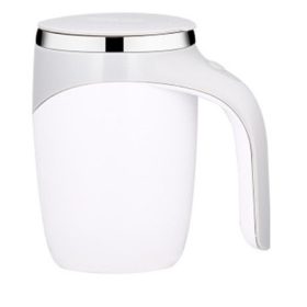 Automatic Stirring Coffee Cup Insulation Cup Self Auto Mix Mug Warmer Bottle - White - Image 1