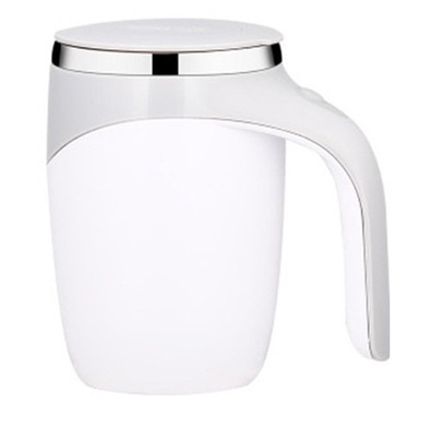 Automatic Stirring Coffee Cup Insulation Cup Self Auto Mix Mug Warmer Bottle - White