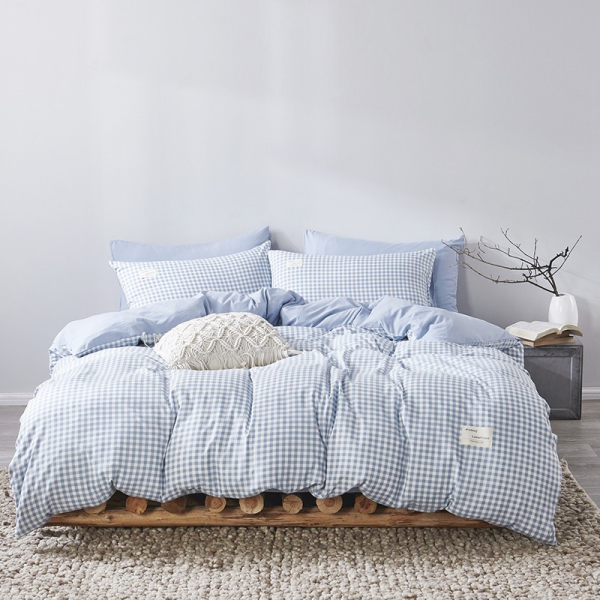4 in 1 fitted Bedding Set Quilt Cover Bed Sheet Pillowcase Set - Design 11