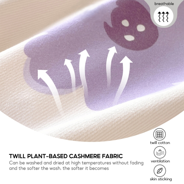 4 in 1 fitted Bedding Set Quilt Cover Bed Sheet Pillowcase Set - Design 6