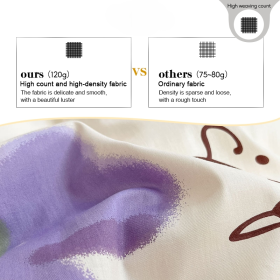 4 in 1 fitted Bedding Set Quilt Cover Bed Sheet Pillowcase Set - Design 6 - Image 8