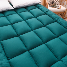 Thicker Topper Mattress Spring Four Seasons Foldable - Dark Blue - Image 5