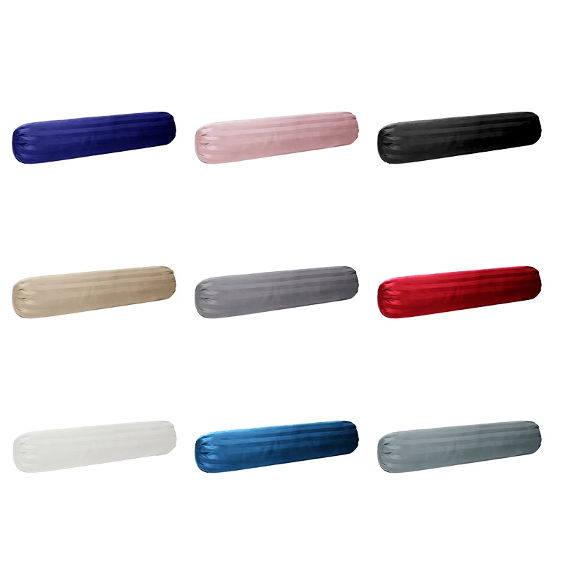 Luxury Smooth Satin Silk Bolster Case Cooling Feel Pillowcase Wash Silk Long Pillowcase Soft Silk Protector - Gray (Pillowcase) - Image 7