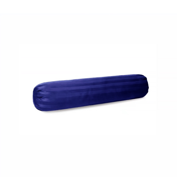 Luxury Smooth Satin Silk Bolster Case Cooling Feel Pillowcase Wash Silk Long Pillowcase Soft Silk Protector - Navy (Bolster Case)