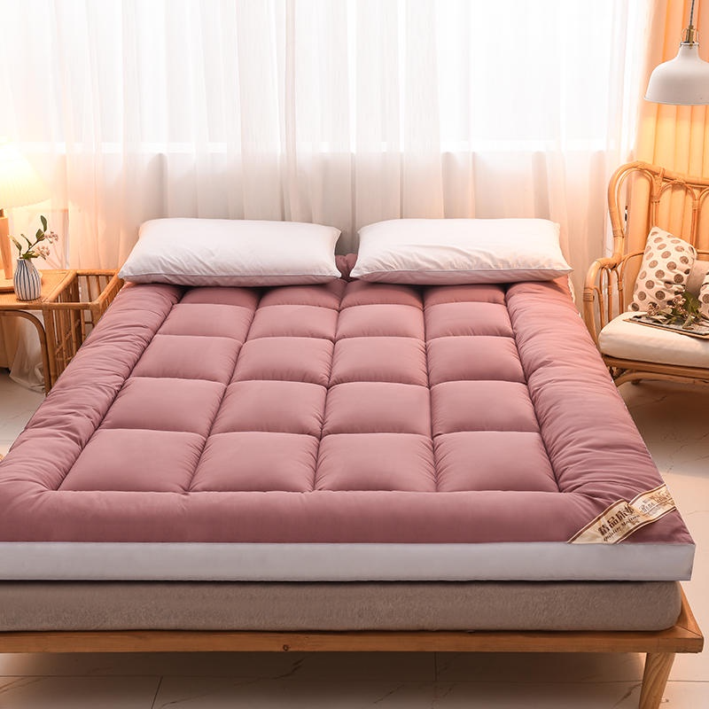 Thicker Topper Mattress Spring Four Seasons Foldable - Pink - Image 1