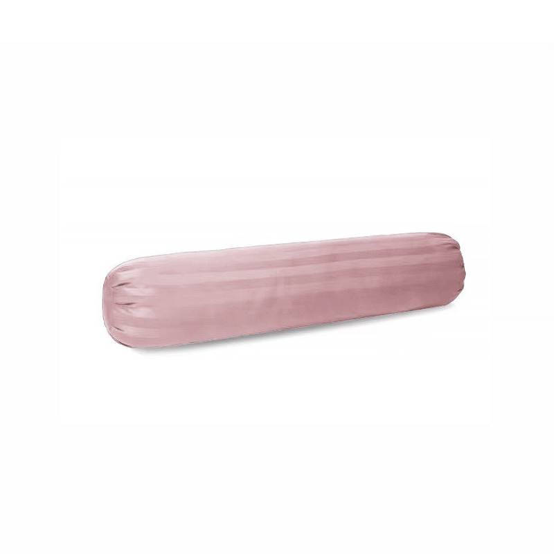 Luxury Smooth Satin Silk Bolster Case Cooling Feel Pillowcase Wash Silk Long Pillowcase Soft Silk Protector - Pink (Bolster Case) - Image 1