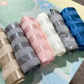 Luxury Smooth Satin Silk Bolster Case Cooling Feel Pillowcase Wash Silk Long Pillowcase Soft Silk Protector - Gray (Pillowcase) - Image 2