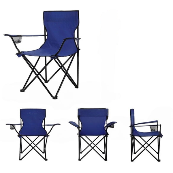 Folding Camping for Outdoor Beach Chair Folding Stool With Arm Hiking Chair Portable Fishing Beach Chair - White