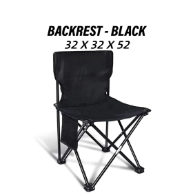 Folding Camping for Outdoor Beach Chair Folding Stool With Arm Hiking Chair Portable Fishing Beach Chair - Black - Image 4