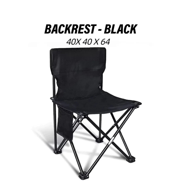 Folding Camping for Outdoor Beach Chair Folding Stool With Arm Hiking Chair Portable Fishing Beach Chair - Black