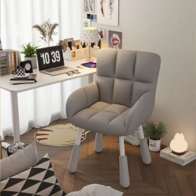 Home Computer Study Adjust Height Recline Dressing Chair - Grey - Image 1