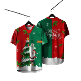 2025 Merry Christmas T shirt New Retro Collor Jersey Full Sublimation Microfiber - NFL-F487 - Image 1
