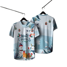 2025 Merry Christmas T shirt New Retro Collor Jersey Full Sublimation Microfiber - NFL-F488 - Image 1