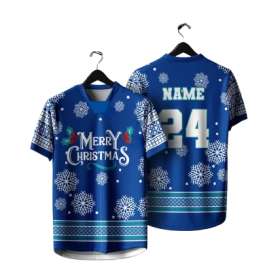 2025 Merry Christmas T shirt New Retro Collor Jersey Full Sublimation Microfiber - NFL-F567 - Image 1