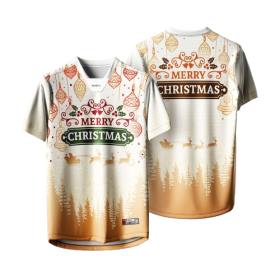 2025 Merry Christmas T shirt New Retro Collor Jersey Full Sublimation Microfiber - NFL-M8979 - Image 1