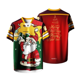 2025 Merry Christmas T shirt New Retro Collor Jersey Full Sublimation Microfiber - NFL-M8980 - Image 1