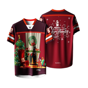 2025 Merry Christmas T shirt New Retro Collor Jersey Full Sublimation Microfiber - NFL-M8981 - Image 1