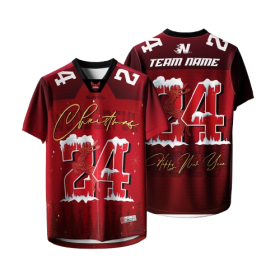 2025 Merry Christmas T shirt New Retro Collor Jersey Full Sublimation Microfiber - NFL-M8986 - Image 1