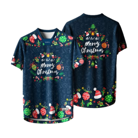 2025 Merry Christmas T shirt New Retro Collor Jersey Full Sublimation Microfiber - NFL-M8987 - Image 1