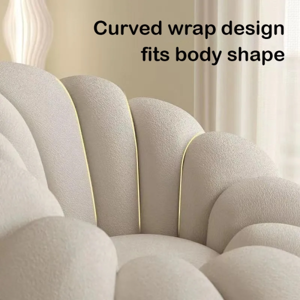 Lazy sofa Couch Lounge Mute Chair Armchair Small Pumpkin Chair Living Room Bedroom Bean Bag Cover with Filling - Pink