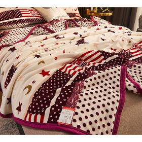 Soft Comforter Fluffy Fannel Fleece Blanket Printed - Lovely Bear - Image 4