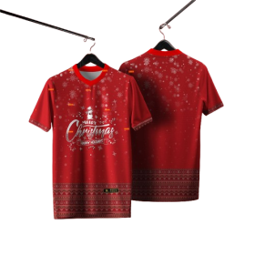 2025 Merry Christmas T shirt New Retro Collor Jersey Full Sublimation Microfiber - WRX-Q23678
