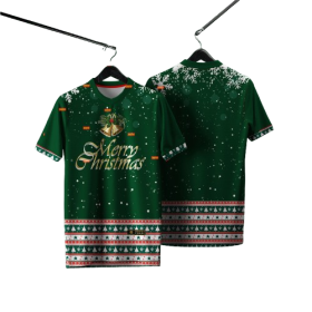 2025 Merry Christmas T shirt New Retro Collor Jersey Full Sublimation Microfiber - WRX-Q23682 - Image 1